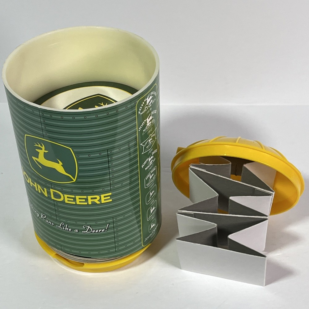 John Deere 'Nothing Runs Like A Deere' Refillable Coaster Dispenser Silo