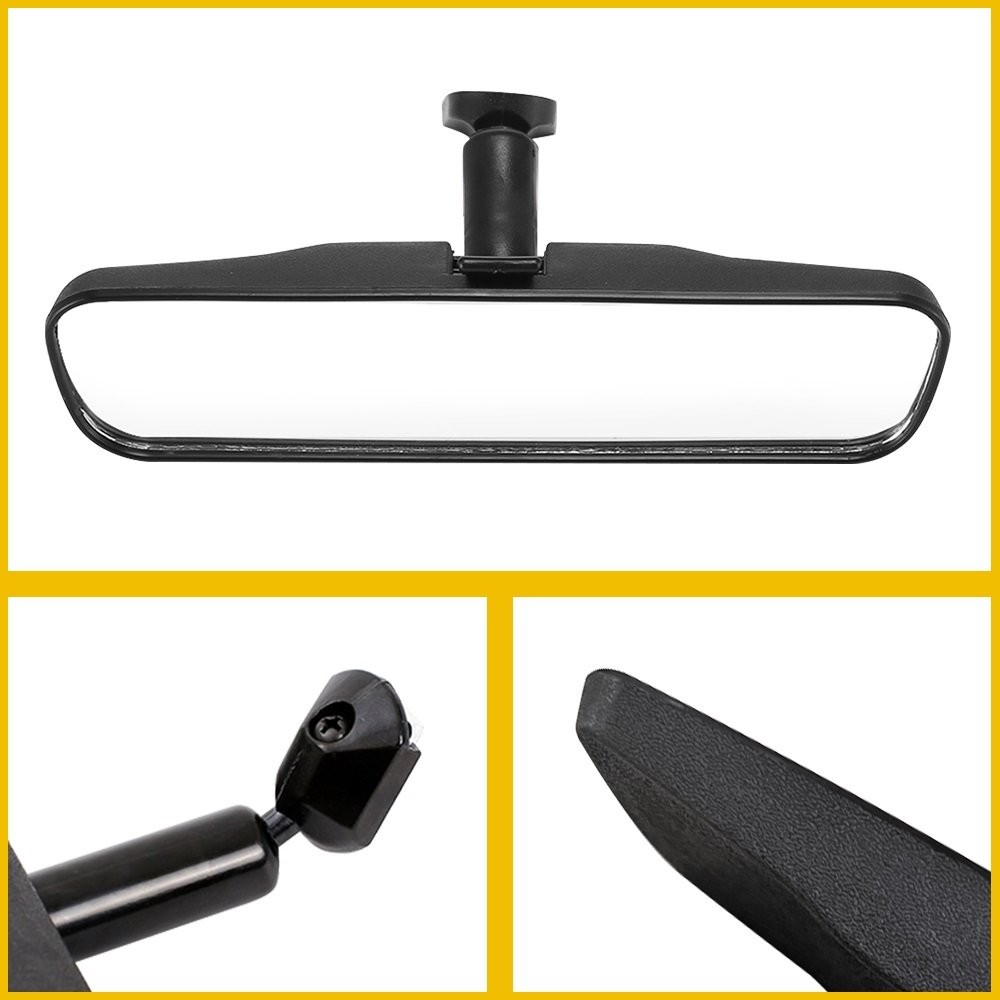 8" Rear Mirror View Interior Black Wide Angle Mirror