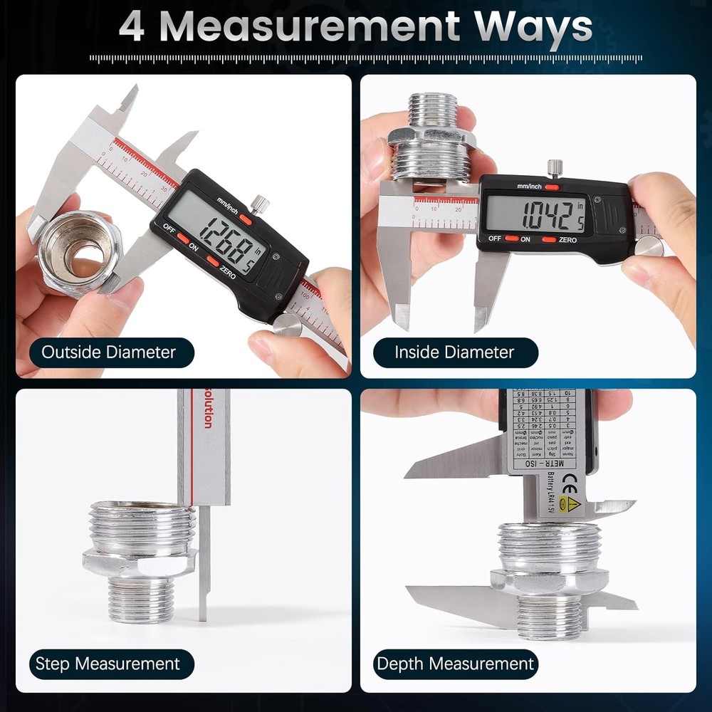 Housolution Digital Caliper 6 Inch, Measuring Tool Industrial 150mm