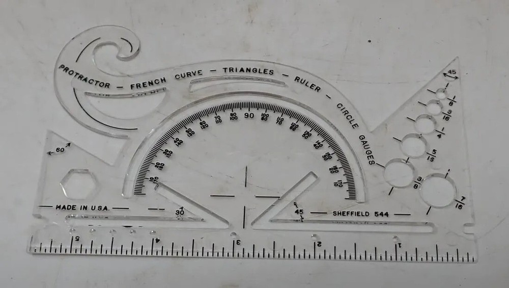Sheffield 544 Protractors Rulers drafting tools measuring