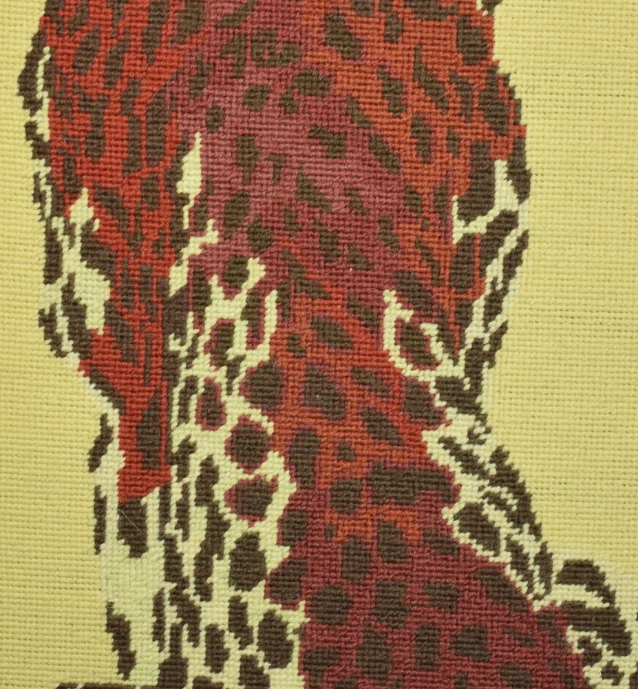 Cheetah Hand-Needlepoint Panel