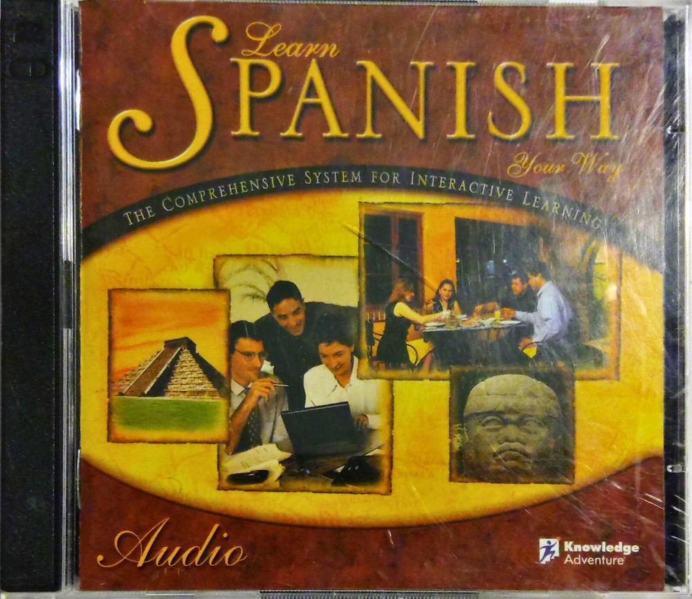 Learn Spanish Your Way 2-Disc PC CD-Rom Windows Knowledge Adventure Very Good