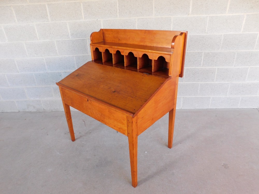 Antique Pine Primitive Plantation Desk