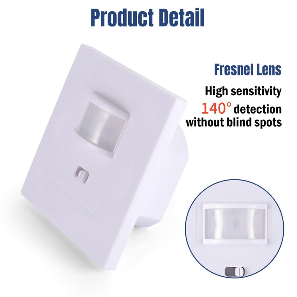 PIR Motion Sensor Wall Switch AC100-240V Professional for Lighting Maintenance