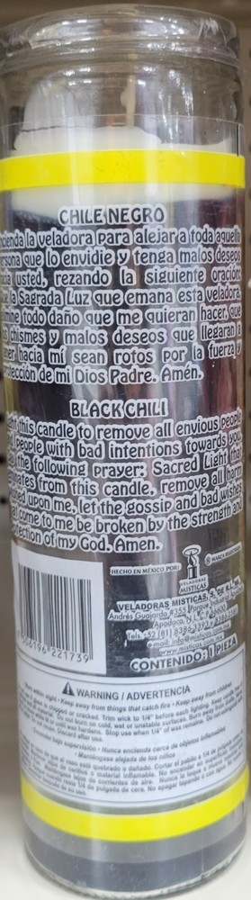 Chile Negro Candle, Unblocking, Remove Obstacles (Black Chili Veladora) FIXED