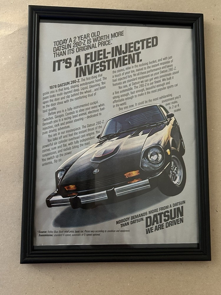 1978 Datsun 280z Framed Ad