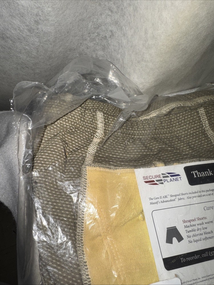 Secure Planet Shrapnel Shorts Gen II System 3PK With Insert NEW Medium