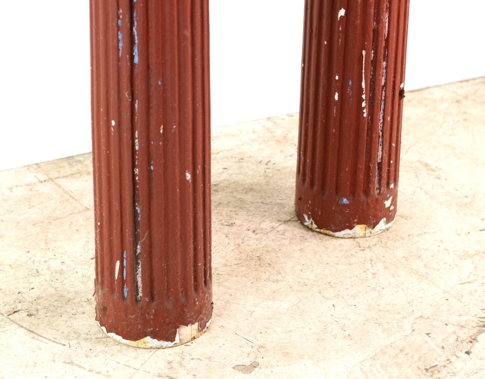 Pair of 7 ft Reclaimed Painted Pine Columns without Bases