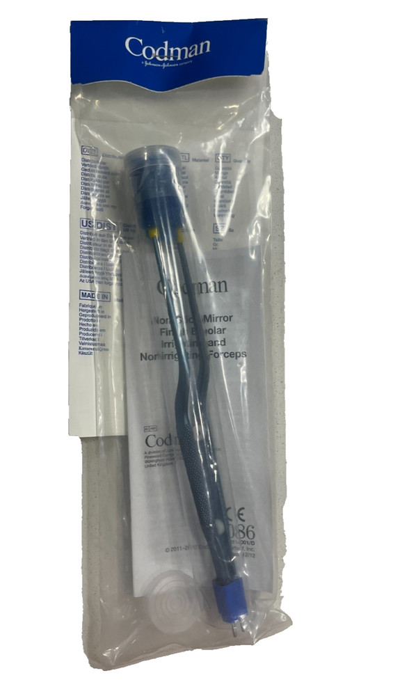 CODMAN Rhoton Titanium Bipolar, Bayoneted, Irrigating Forceps 1.0mm Tip