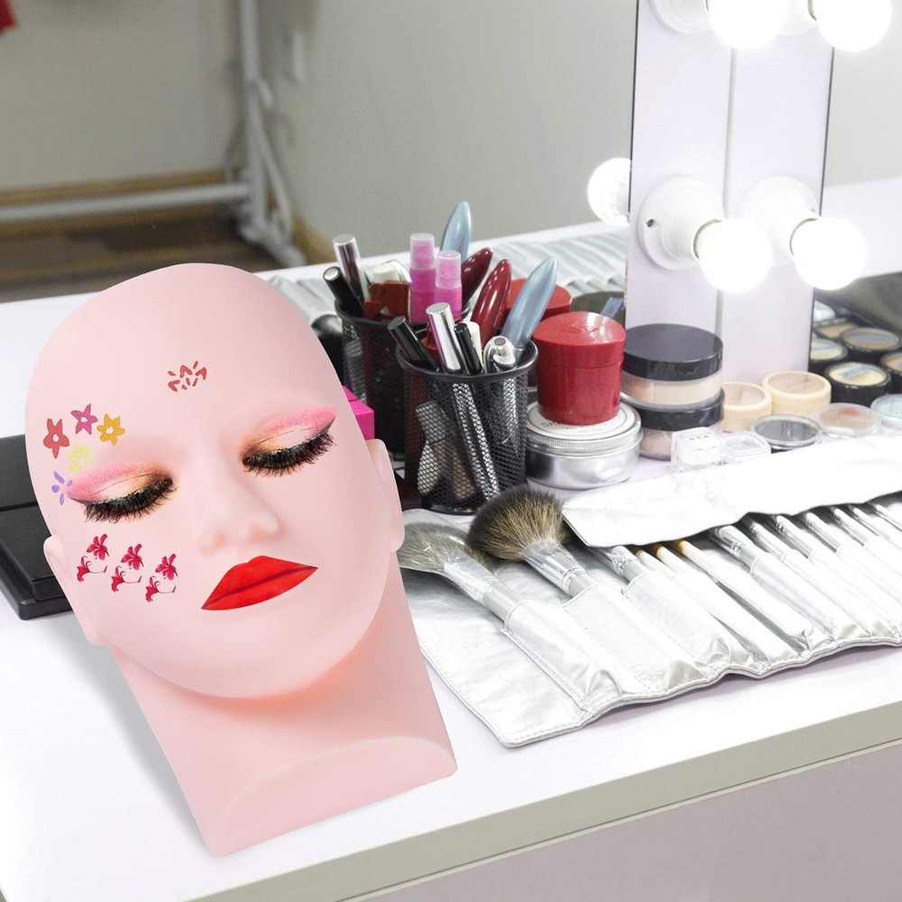 Pro Flat Head Makeup Training Mannequin for Eyelash Extensions – Soft Silicone