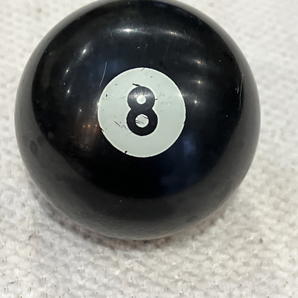 Vtg Billiard Ball Pool #8 Black Solid Replacement Aprox. 2 1/4"