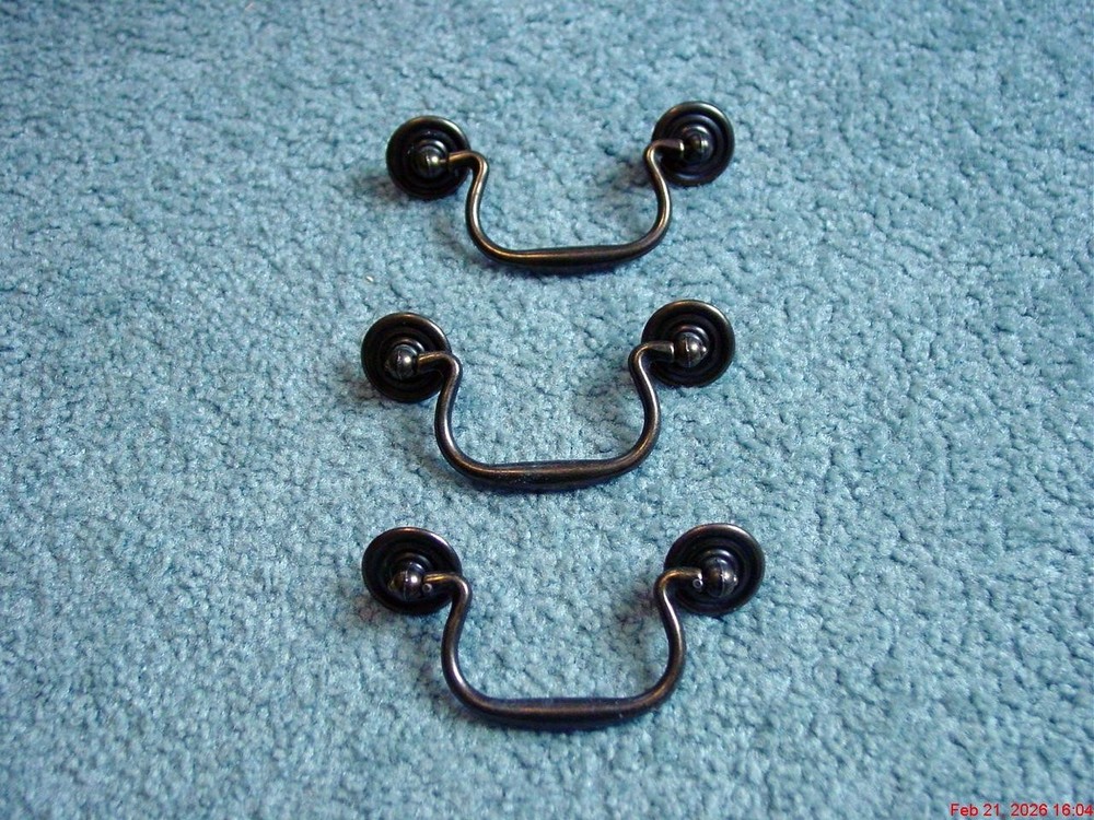 (3) Vintage Brass Drawer Pulls