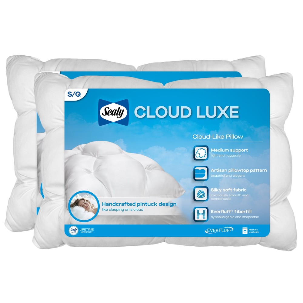 ® Down Alternative Cloud Luxe Bed Pillows Standard/Queen Adaptive Huggable Core