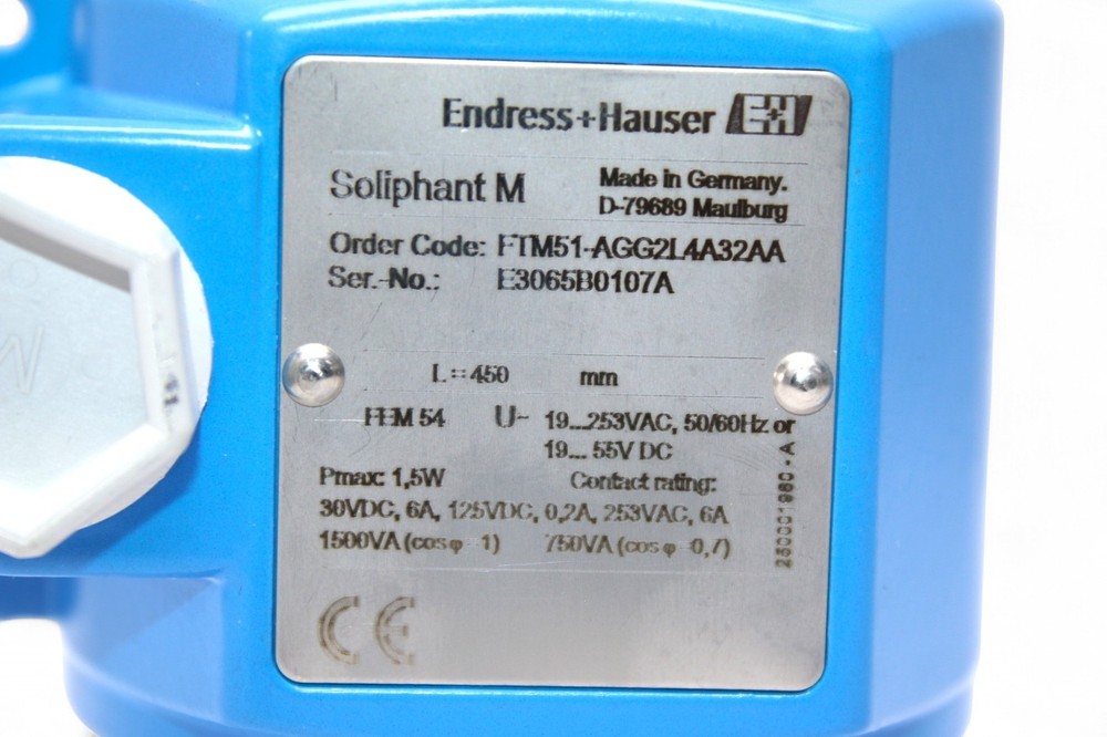 ENDRESS+HAUSER FTM51-AGG2L4A32AA POINT LEVEL SWITCH SOLIPHANT M