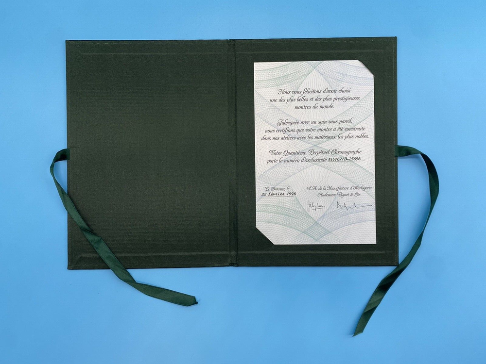 Audemars Piguet Certificate