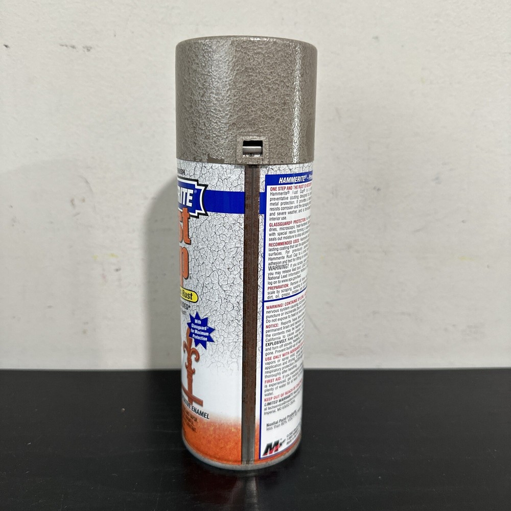 [ 1 Can ] Hammerite Hammered Finish Rust Cap Spray Paint 12 Oz - Hammered Bronze