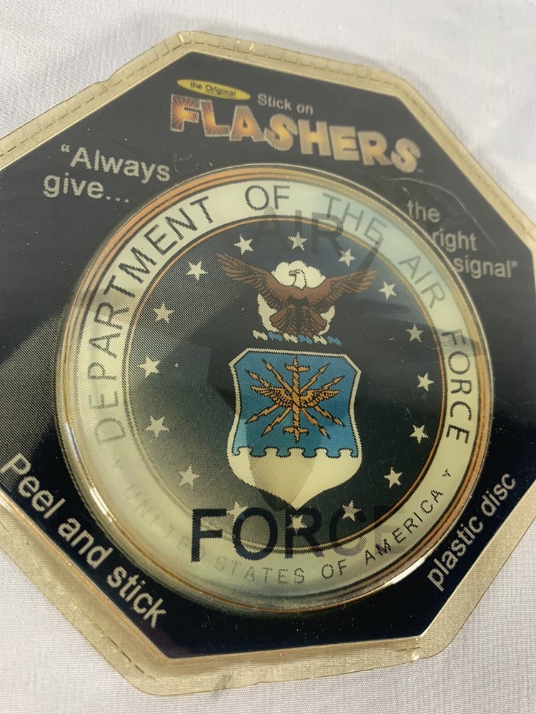 New Flasher Plastic Disc Image Changing Sticker US Air Force.