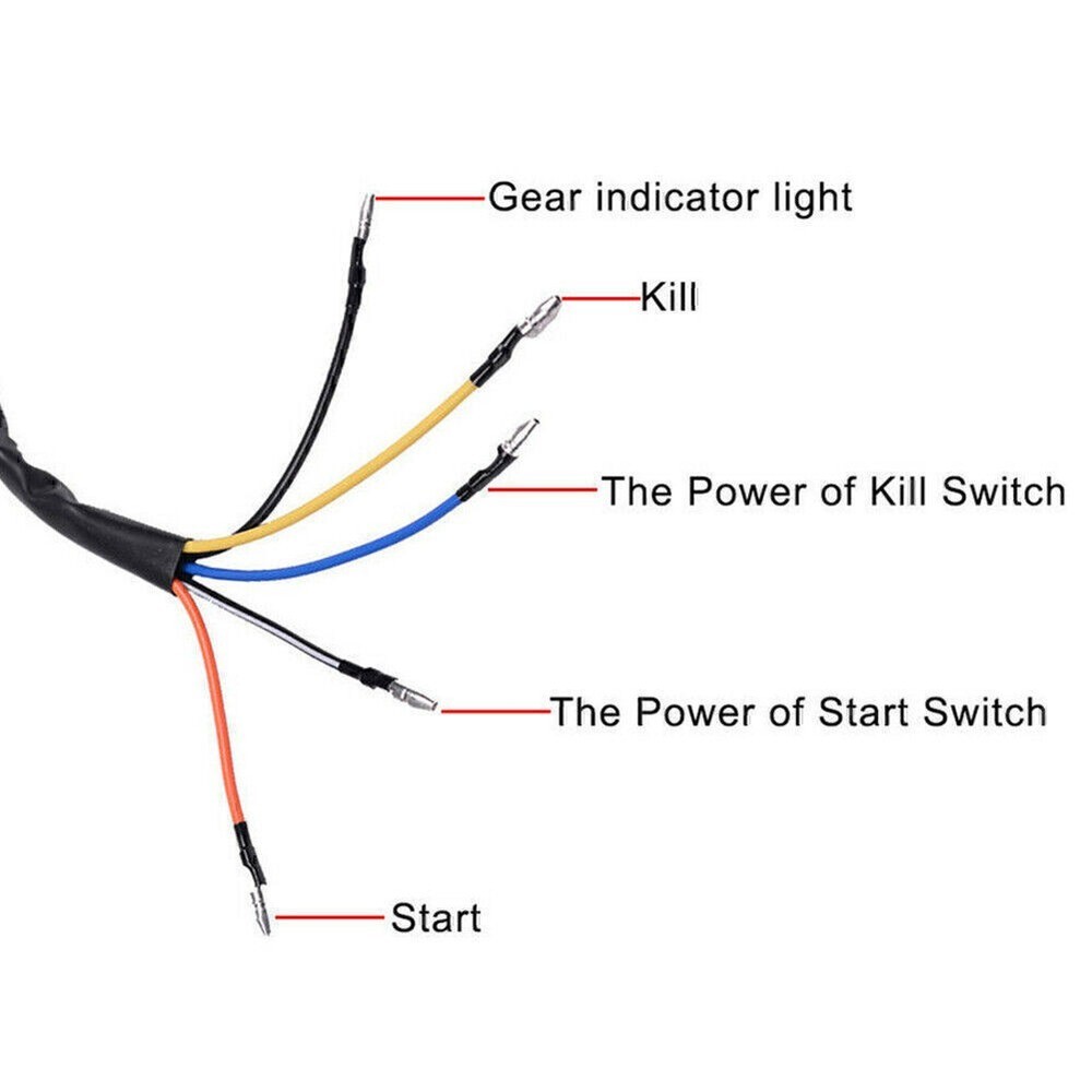 7/8" Handlebar Motorcycle Ignition Switch On Off Starter Engine Universal Red