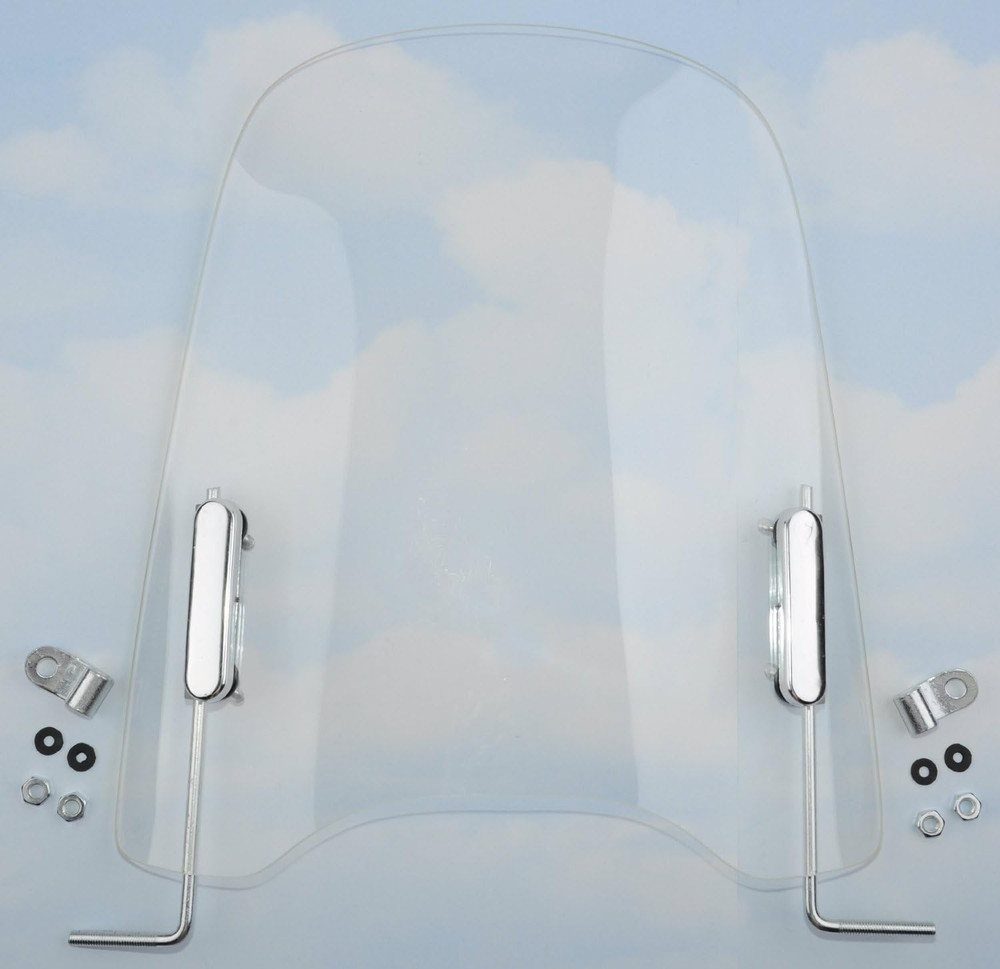 MMG Scooter Windshield 3 Millimeters Clear Plastic Acrylic Comes with Mounting H