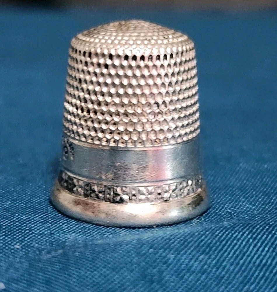 Antique Sterling Silver Thimble Size 9 (Unknown Marker)