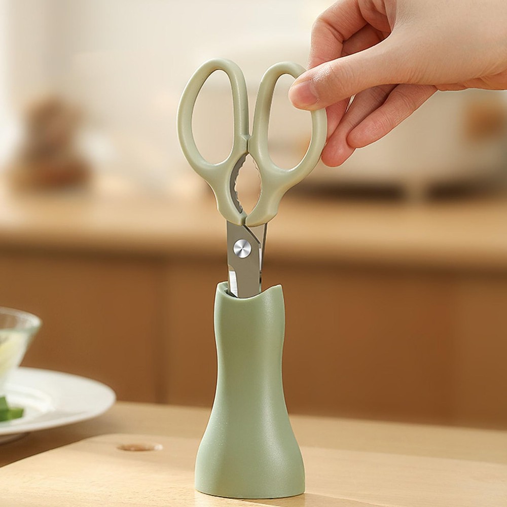 Kitchen Scissors Multi-purpose Heavy Duty Cooking Shears Left Handed Green
