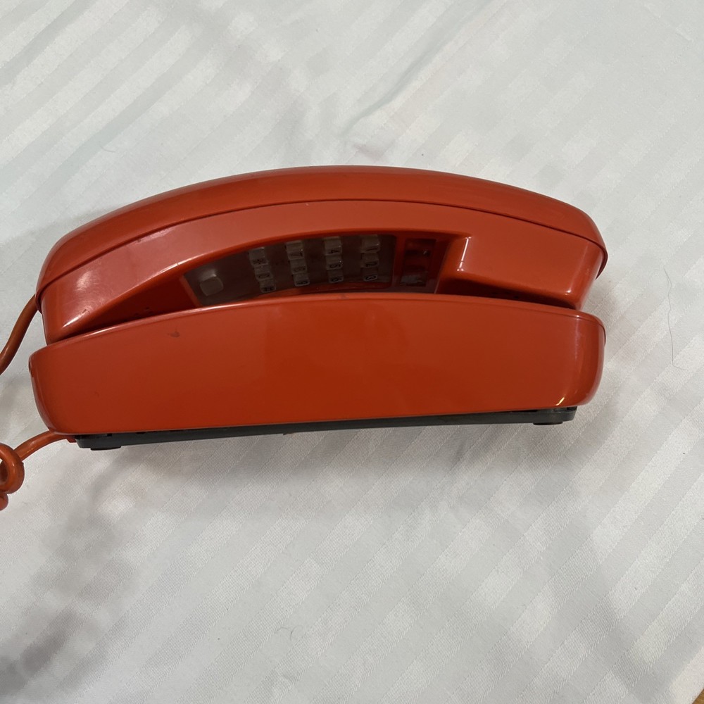 Vintage Stromberg-Carlson Dial Telephone Orange UNTESTED