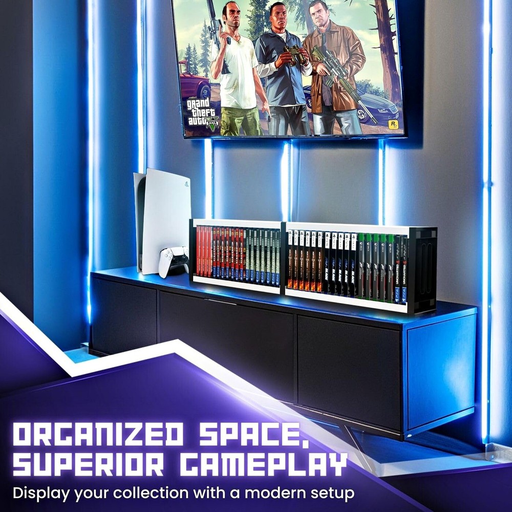 VIDEO GAME STORAGE TOWER ORGANIZER FOR PS5 PS4 PS3 NINTENDO SWITCH XBOX 36 DISCS
