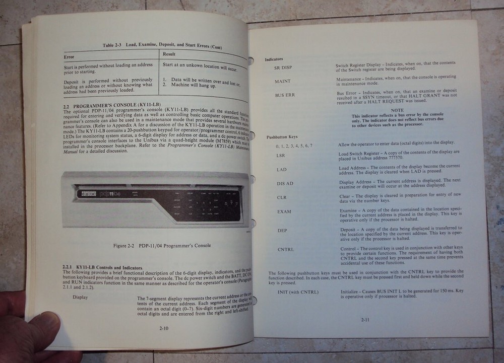 DEC PDP 11 / 04 System User Manual. Used good shape.. very Vintage, lots of info