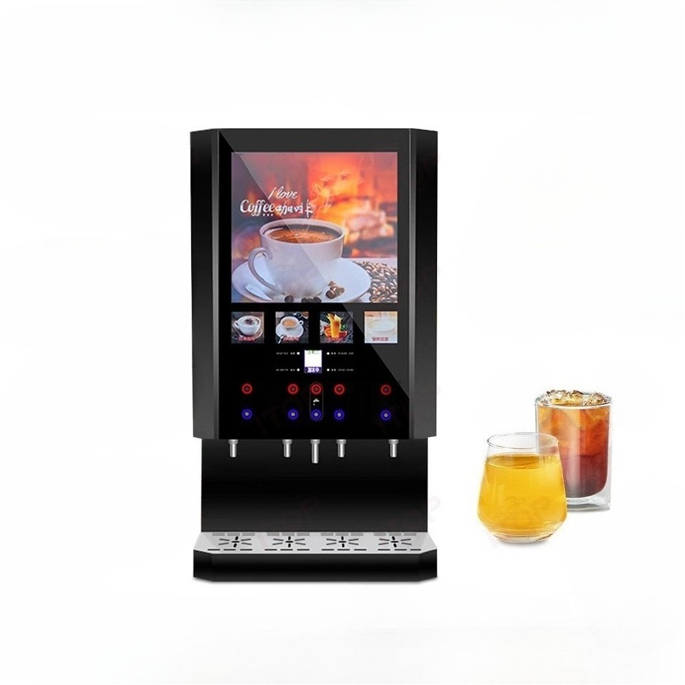 Commercial 4 Flavors Instant Coffee Machine Adjustment Temper Coffee Machine