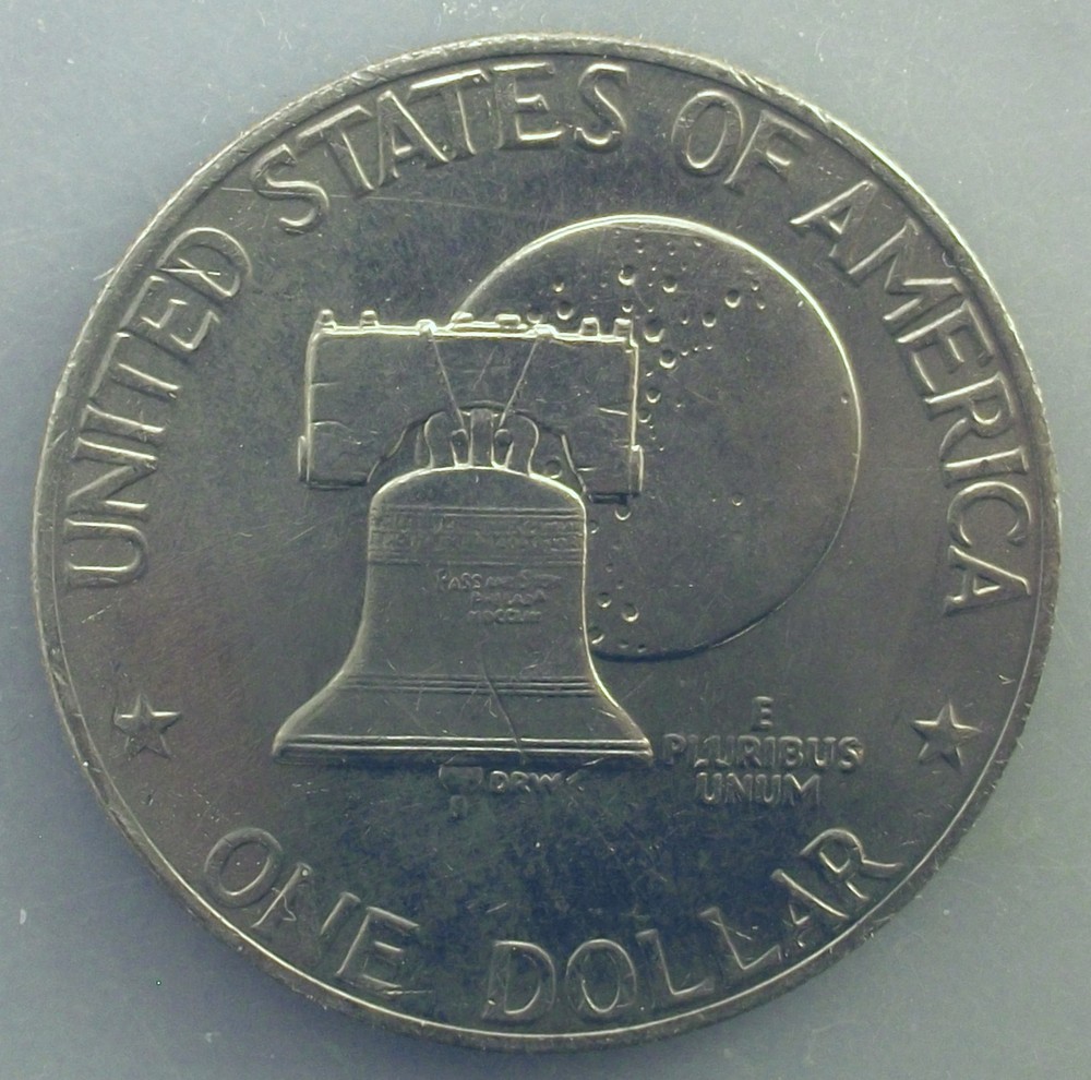 1976-P EISENHOWER DOLLAR T2 THIN LETTER UNCIRCULATED