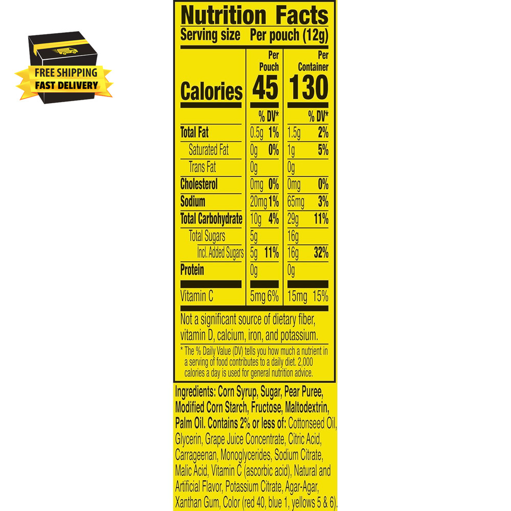 Tropical Fruit Flavored Snacks, Mini Pouches, 3 Ct, 1.32 Oz ⭐️⭐️⭐️⭐️⭐️
