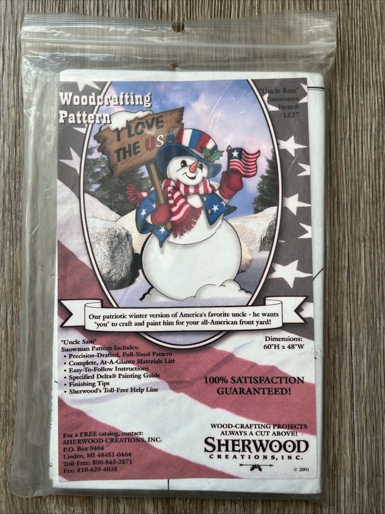 Sherwood Uncle Sam Snowman Woodcraft Pattern