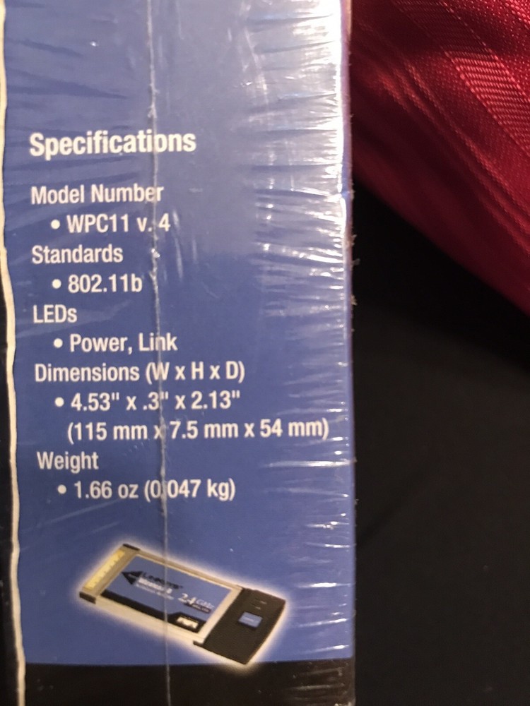 Cisco Linksys WPC11 v. 4 Wireless-B Notebook Adapter