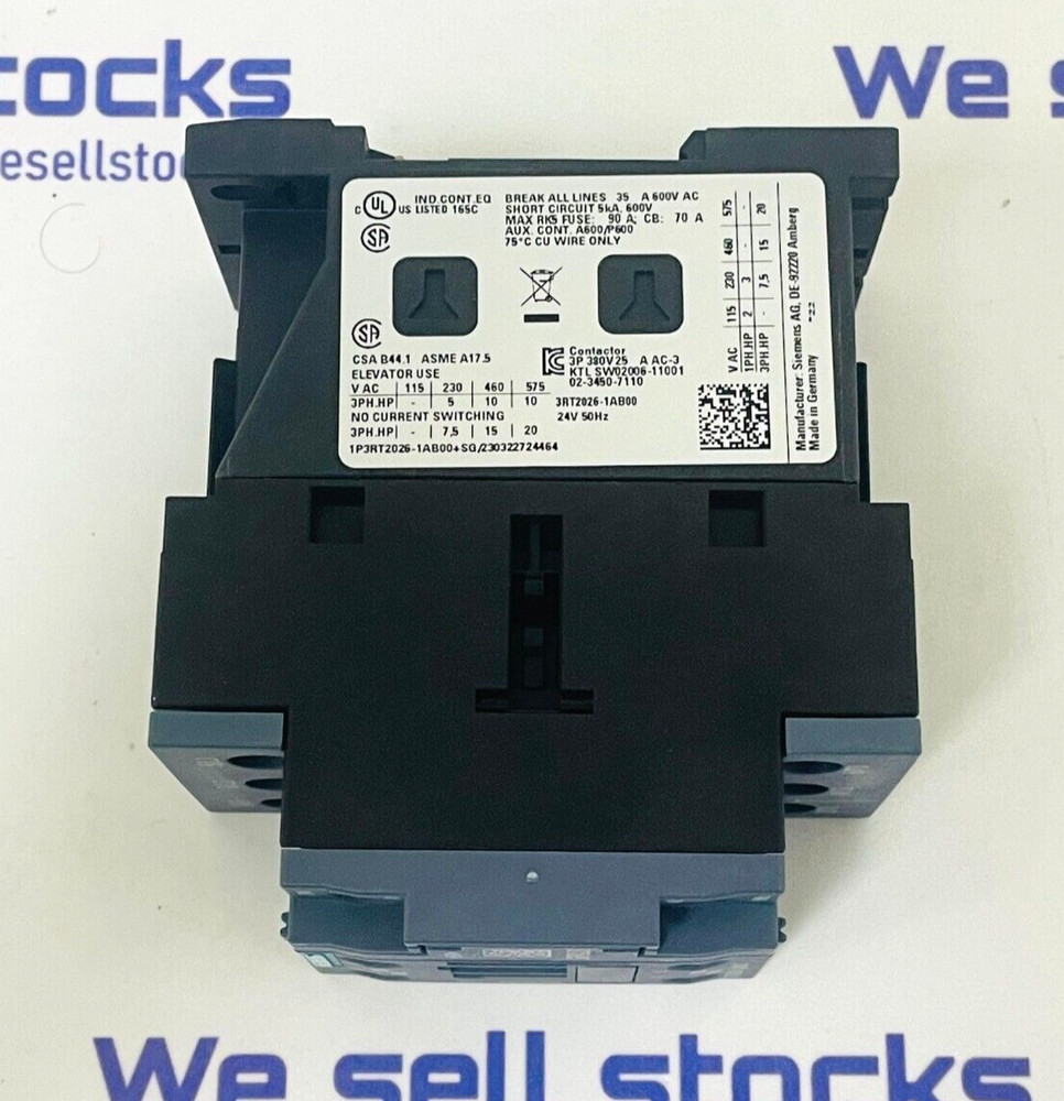 SIEMENS 3RT2026-1AB00 Contactor