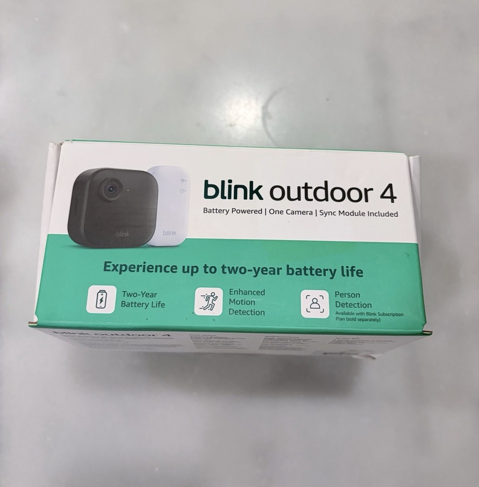 Blink Outdoor 4-Core-Wireless Battery Operated Smart Security Camera Black
