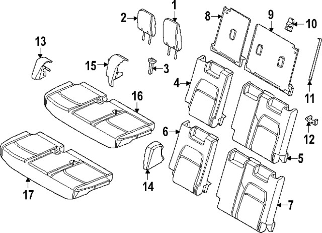 Genuine Nissan Headrest Outer 86480-6TA2C