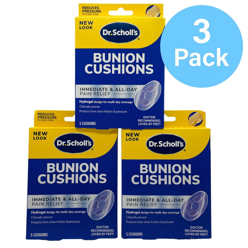 Dr. Scholl’s Bunion Cushions 5 Count 3 Pack New