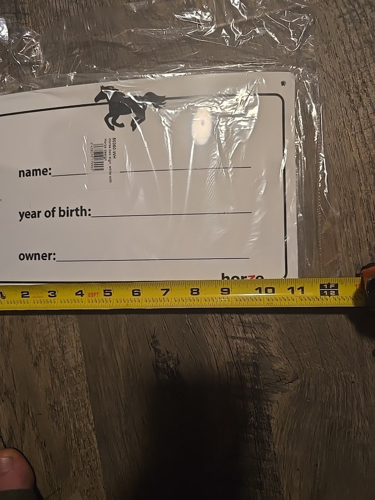 horse stall name plate