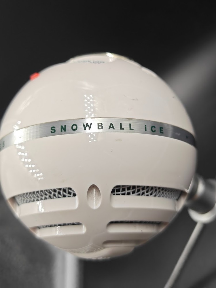 Blue Snowball Ice Microphone - White Used, Working
