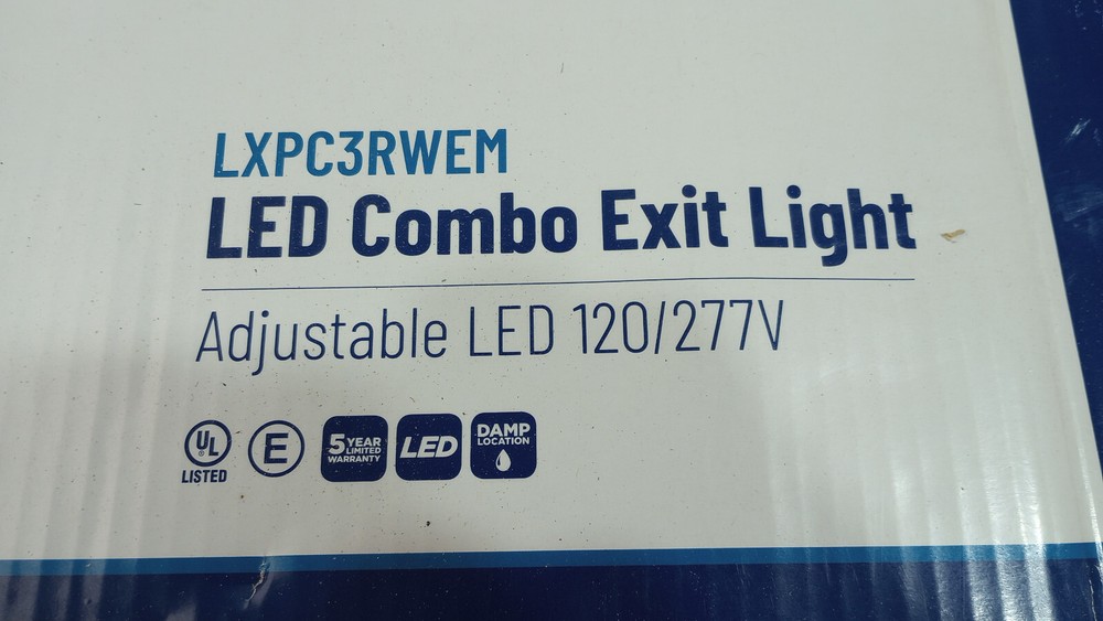 Open Box New Tamlite Exit Combolight LXPC3RWEM Adjustable LED Emergency Lighting