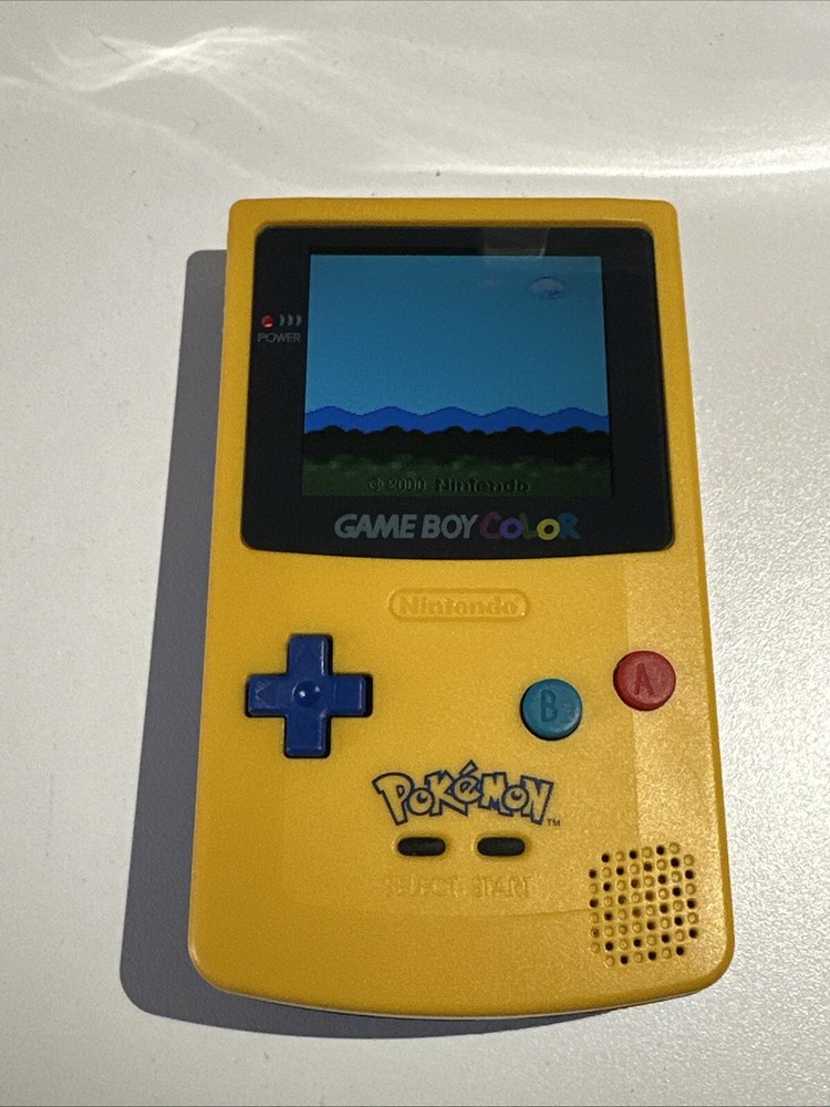 Nintendo Game Boy Color GBC Backlit IPS Mod Console System Yellow Pokemon Shell