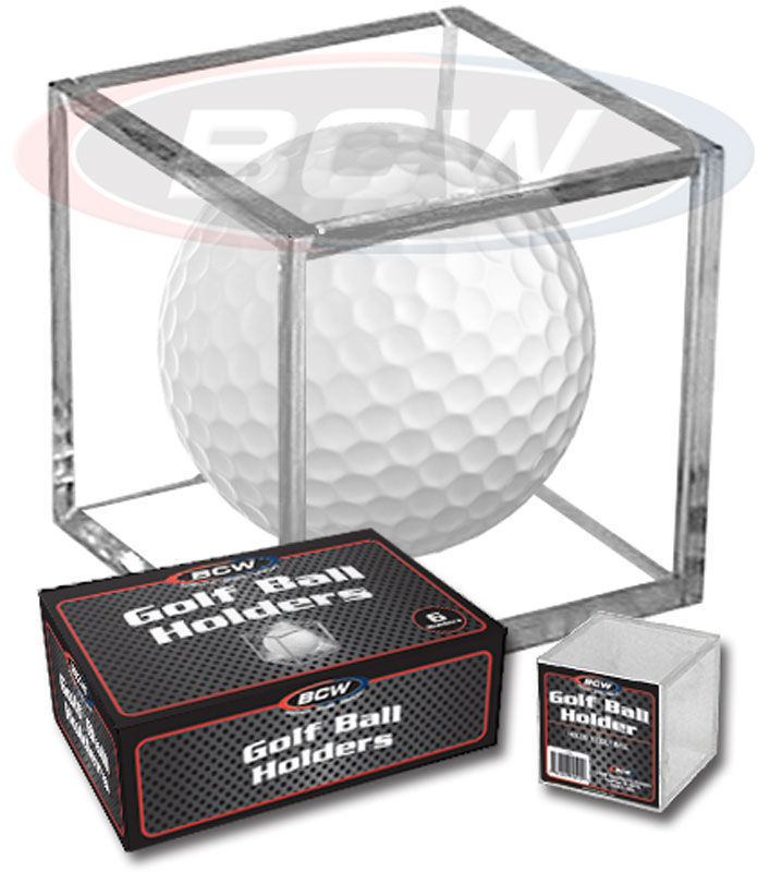 New (3 PK) BCW Golf Ball Display Cube Square Stackable Holder Auto Autograph