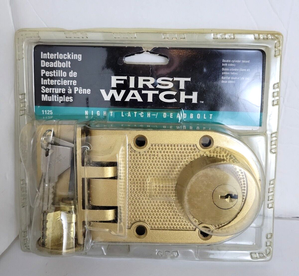 FIRST WATCH™ Double Cylinder Interlocking Deadbolt (#1125) - NEW & Sealed