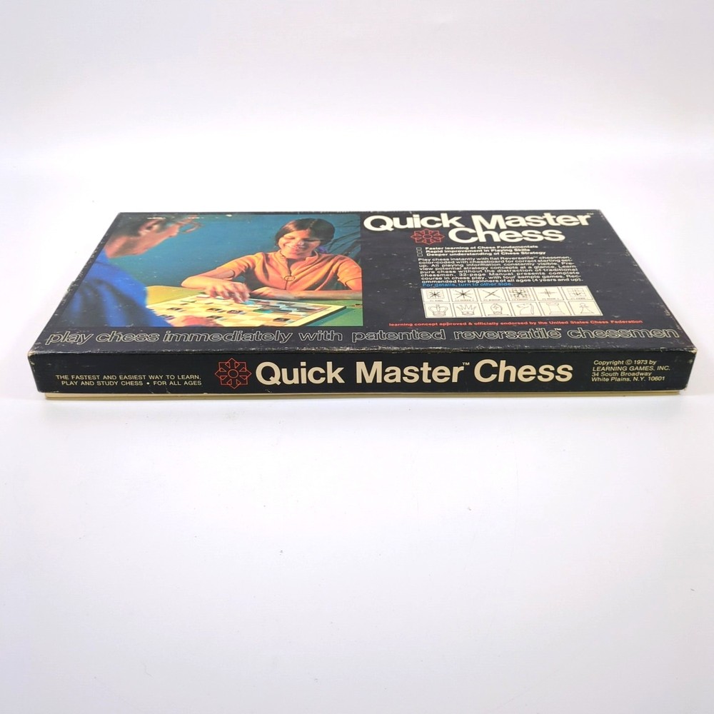 Vintage 1973 Quick Master Chess Learning Game - Complete Learning Games Inc