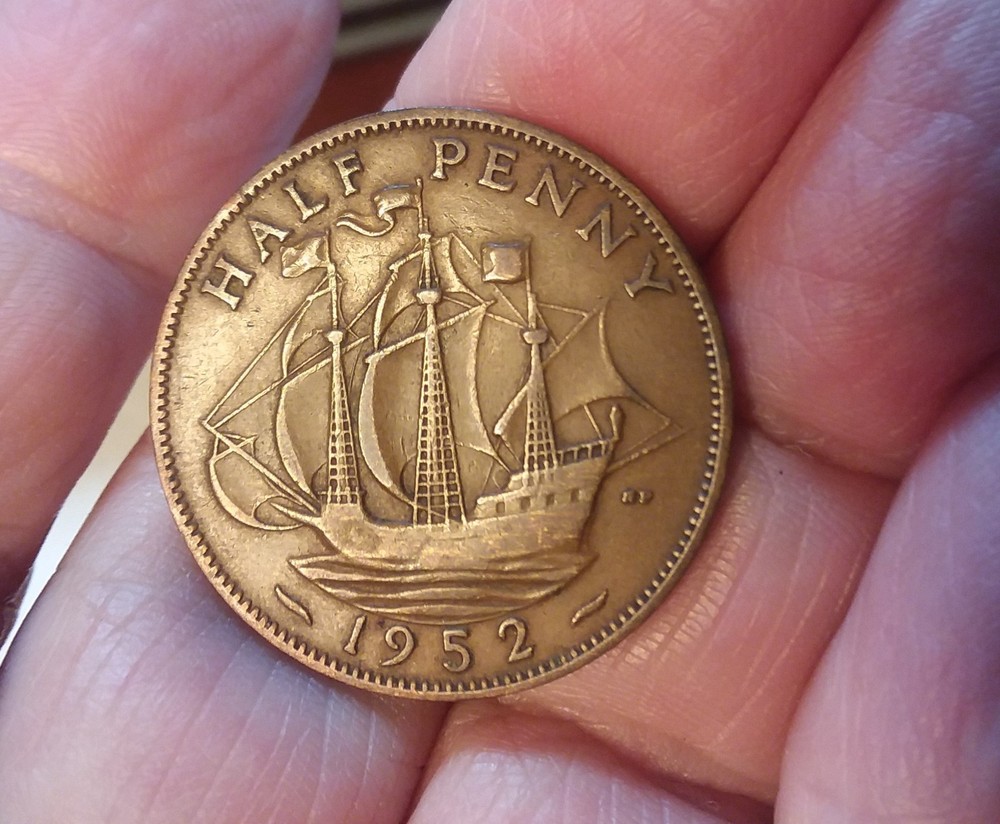 Britain - 1952 Half Penny - George VI - 082125