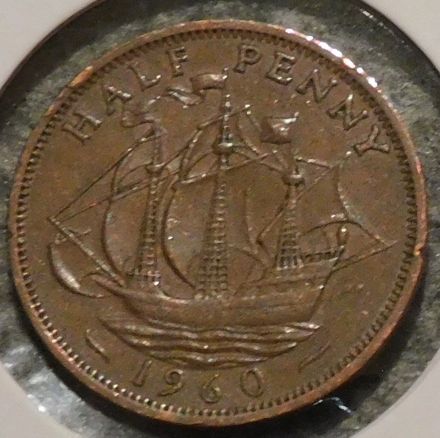 British Half Penny - 1960 - Queen Elizabeth II