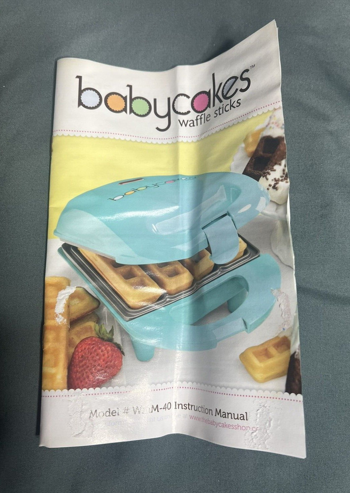 New Babycakes Mini's Waffle Sticks Maker Blue Nonstick