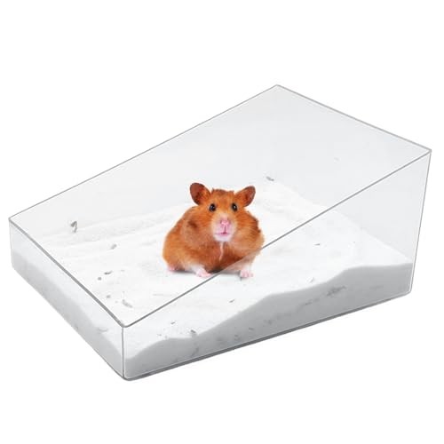 Hamster Sand Bath Box Acrylic Sand Bath Container,Bathroom & Transparent
