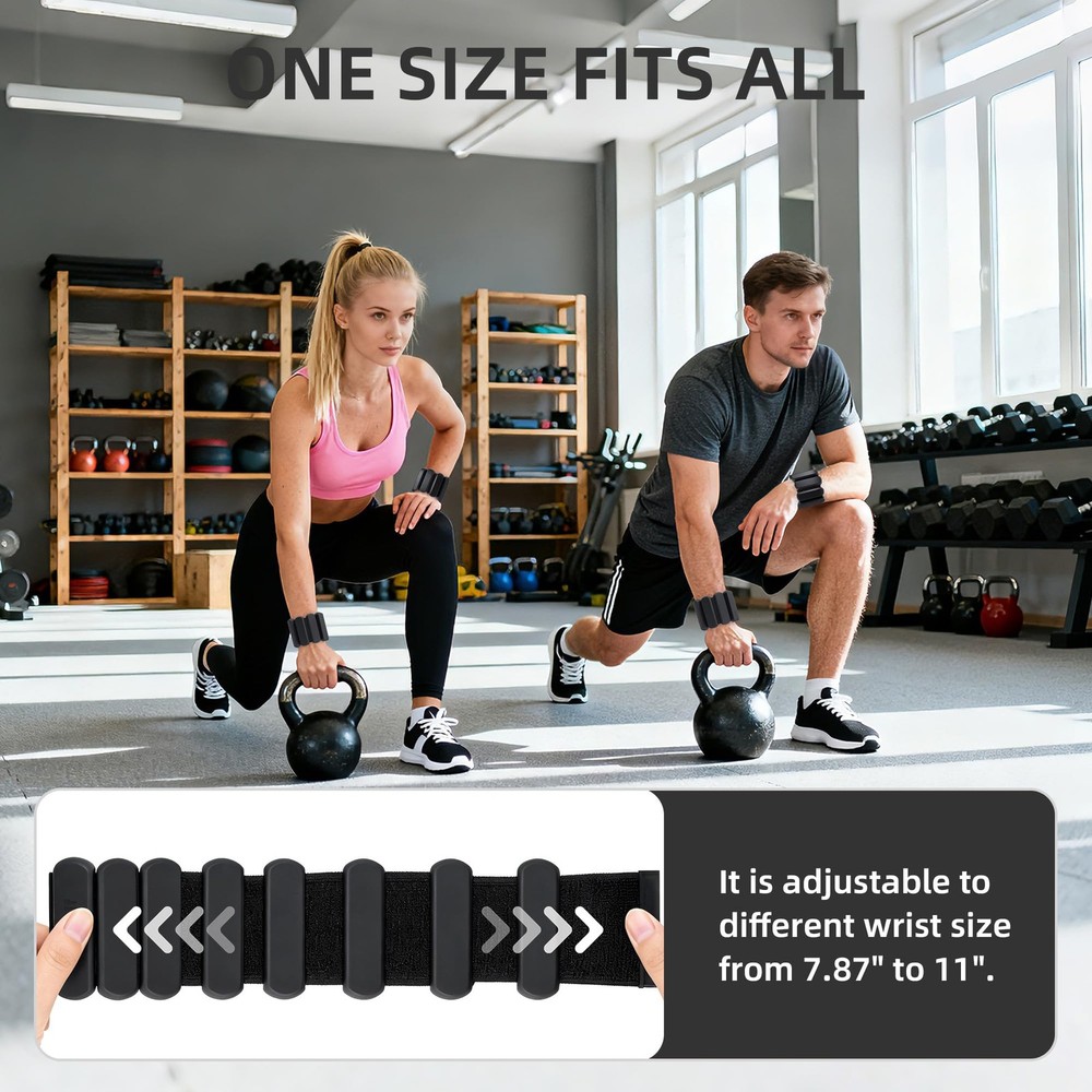 Wrist & Ankle Weights for Men 2lbs /Pair - Adjustable Arm Leg Pilates Weights...