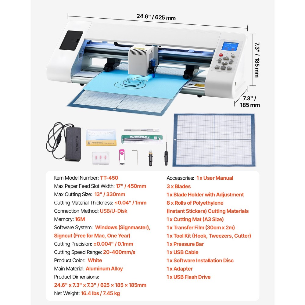 Cutting Machine Vinyl Cutter Machine Automatic Edge Detection Adjustable